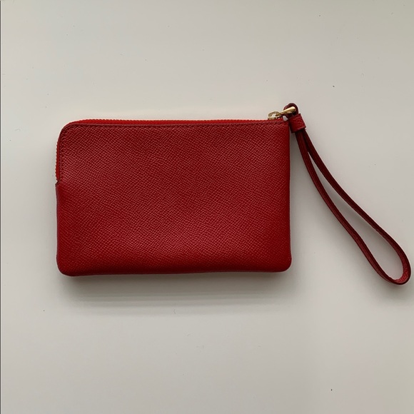 Coach Women's Red Corner Zip Wristlet - Picture 3 of 7